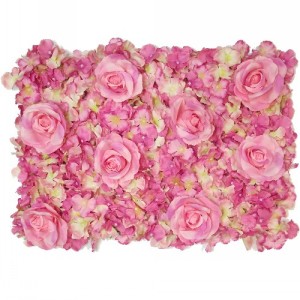 ROSE AND HYDRANGEA FLOWER WALL 60 x 40cm
